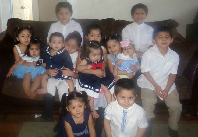 mãe de 13 filhos juntos