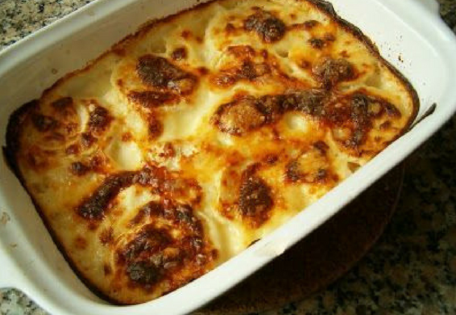 receita de nabo gratinado