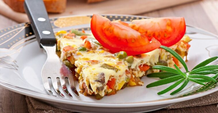 omelete de forno sem óleo