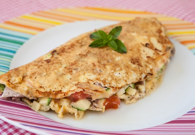 receita de omelete de frango