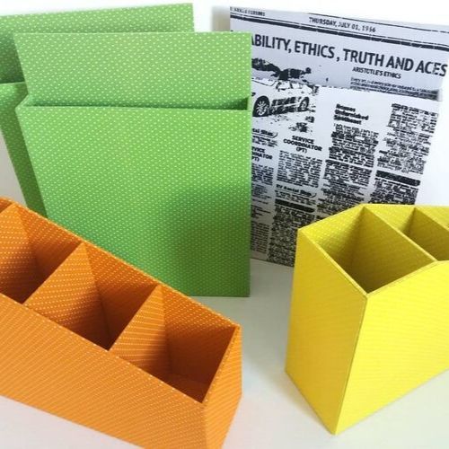 organizador escritorio papelão