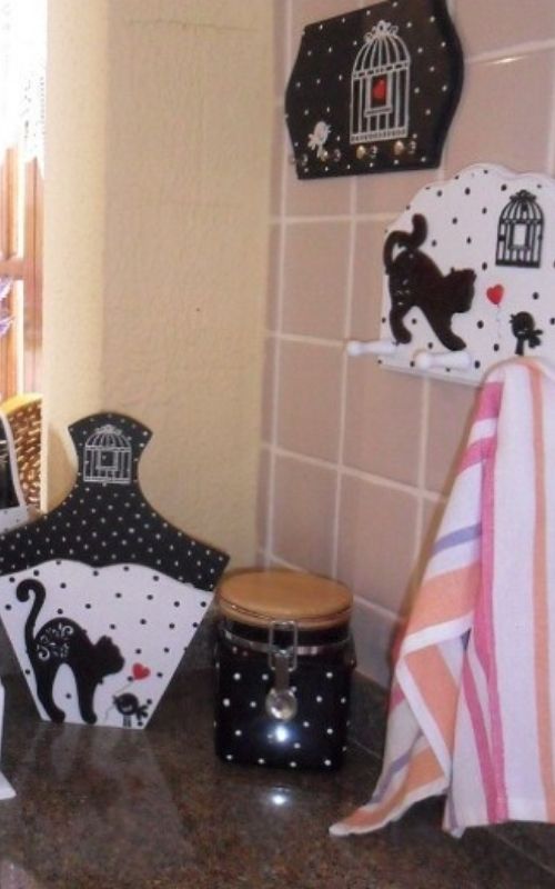 modelo organizadores de cozinha pintados à mão