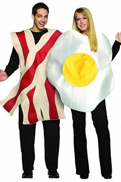 fantasia de carnaval para casal ovo e bacon