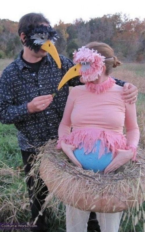 fantasia para grávida ovo no ninho