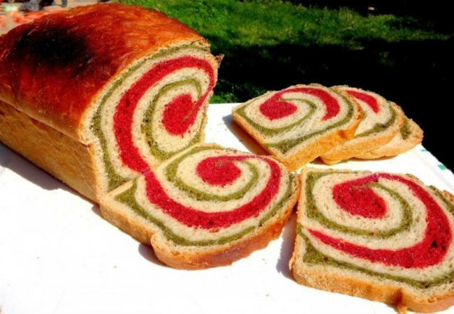 pão caseiro de espinafre