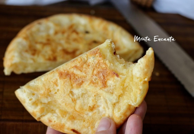 pão de frigideira com queijo