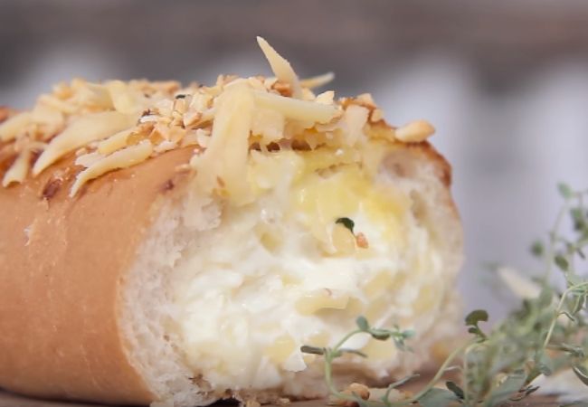 pão de alho hot dog 