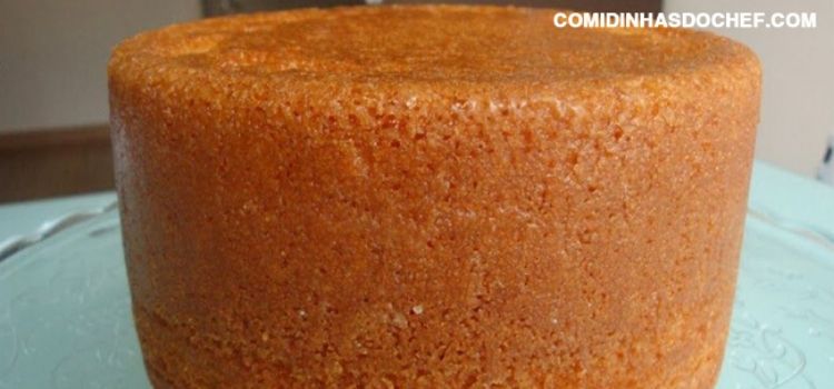 massa de pão de ló branco