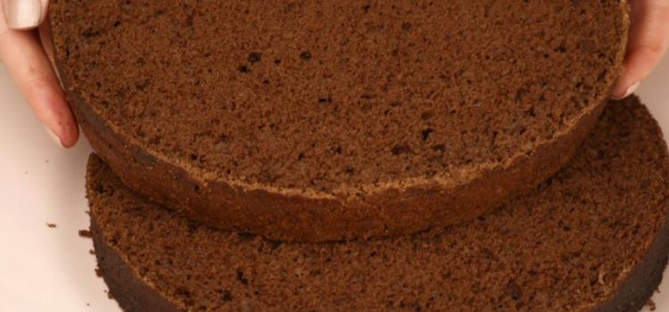 massa pão de ló de chocolate