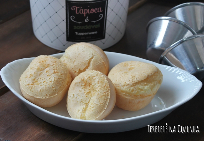 pão de queijo de tapioca com queijo cottage