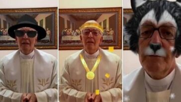 padre com filtros engraçados