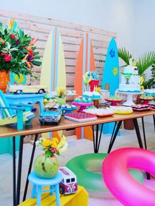 modelo painel de pallet festa praia