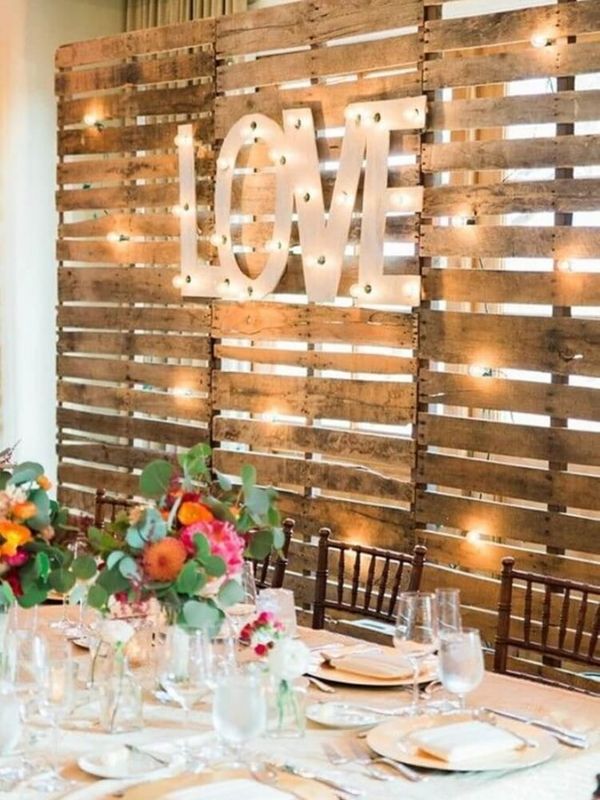 modelo painel para mesa de jantar casamento