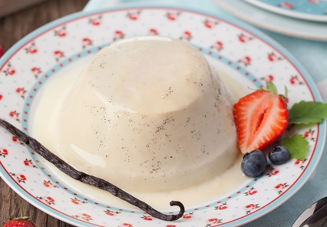 panna cotta com leite condensado