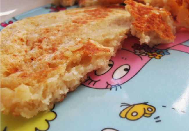 panqueca de banana fit com maçã