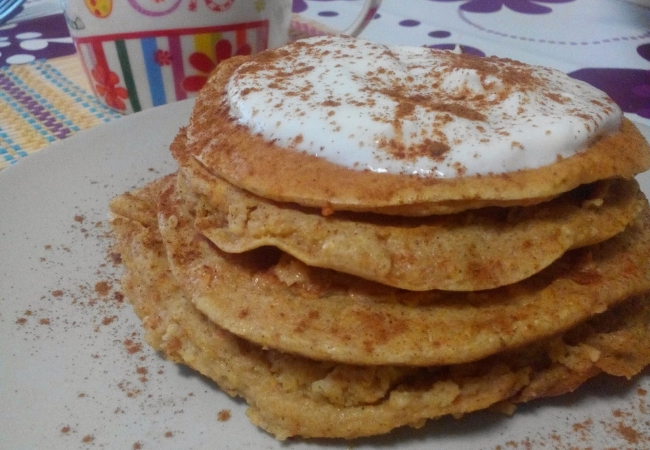 panqueca de batata-doce e abóbora