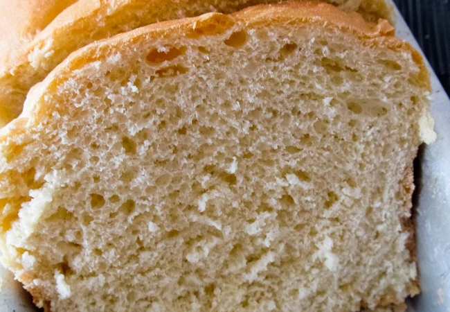 receita pão caseiro manteiga