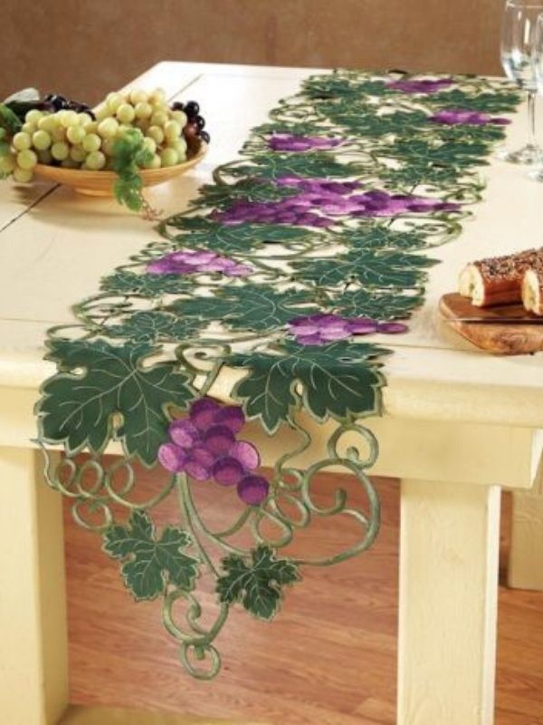 modelo passadeira de mesa parreiras de uva
