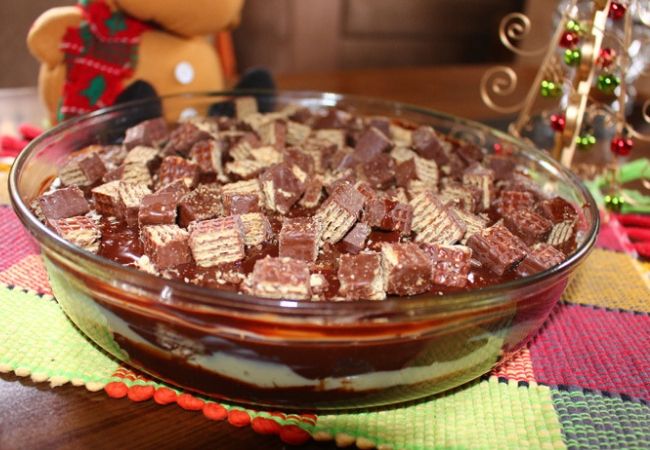 pavê cremoso fácil com Bis