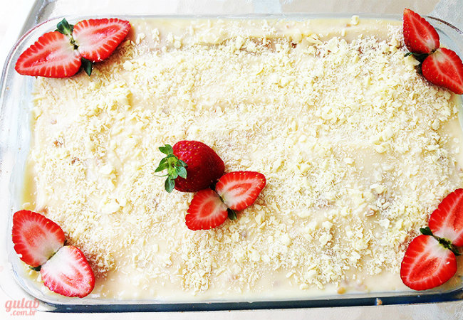 pavê de chocolate com morango