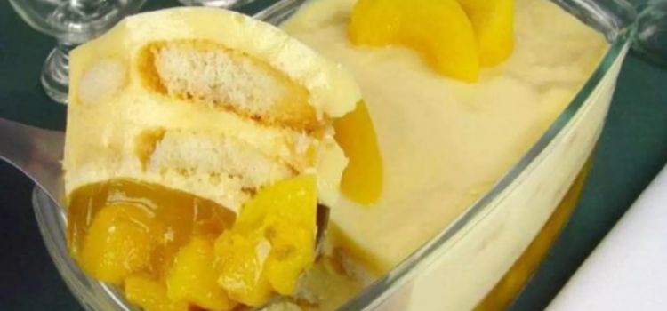 receita de pavê de pêssego com gelatina