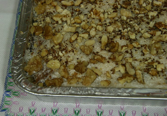 pave de abacaxi com nozes