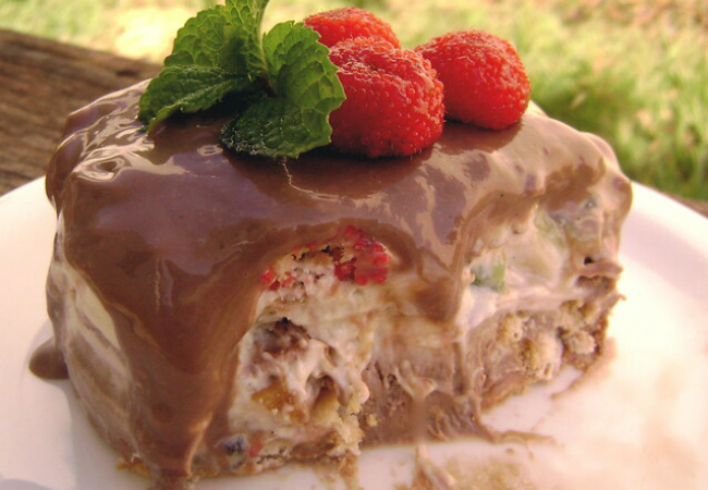 pavê de chocolate com baunilha