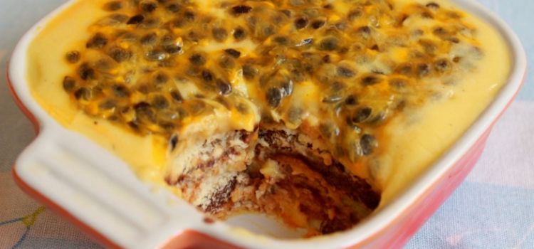 receita de pavê de maracujá vegano