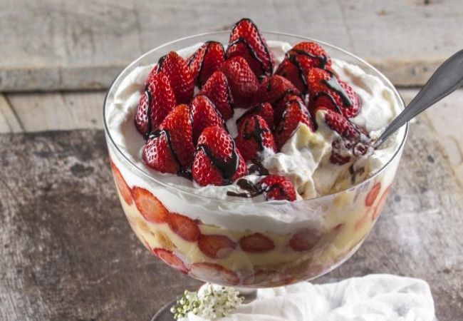 receitas de pavê de morango