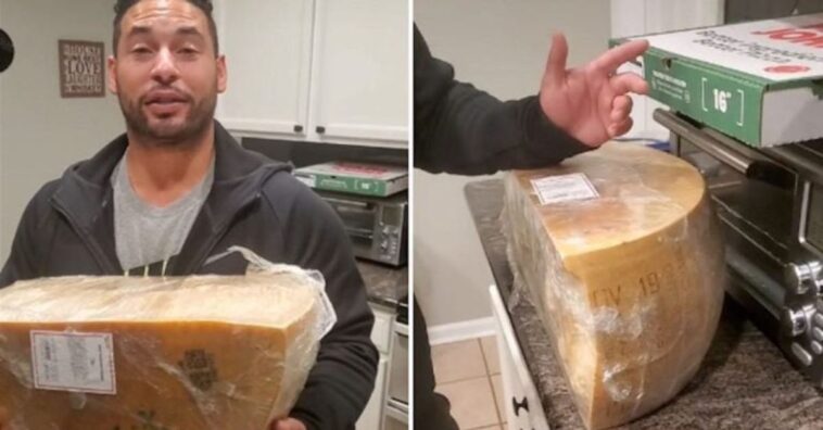 pedaço gigante de queijo