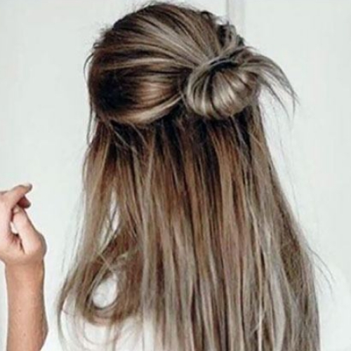 fazer penteados fáceis semipreso coque