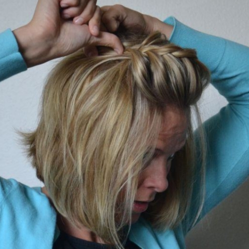 fazer penteados fáceis trança franja