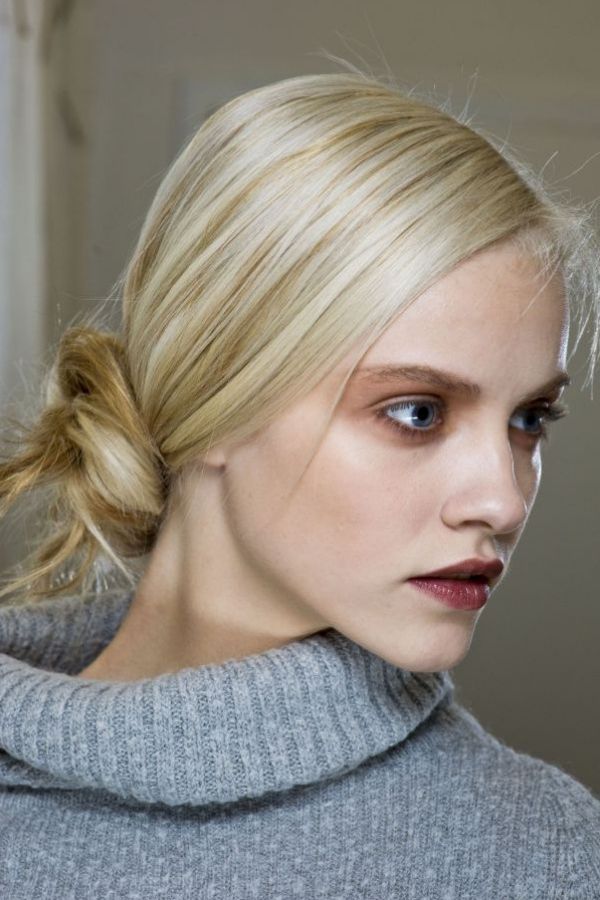 ideia penteados para cabelos finos coque