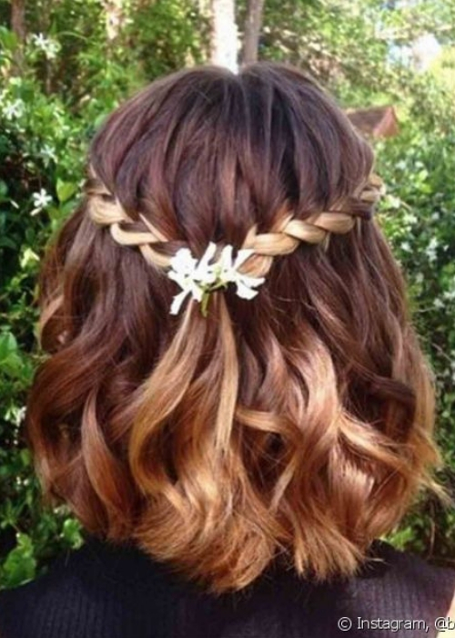 modelos penteados para casamento medio semi preso