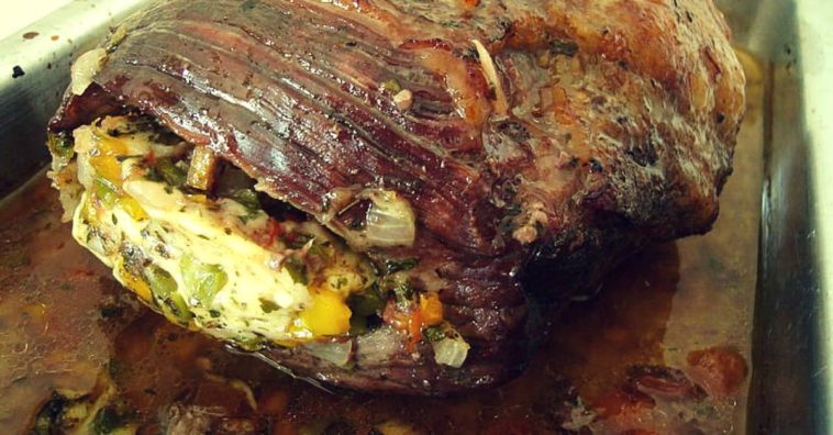 picanha invertida recheada
