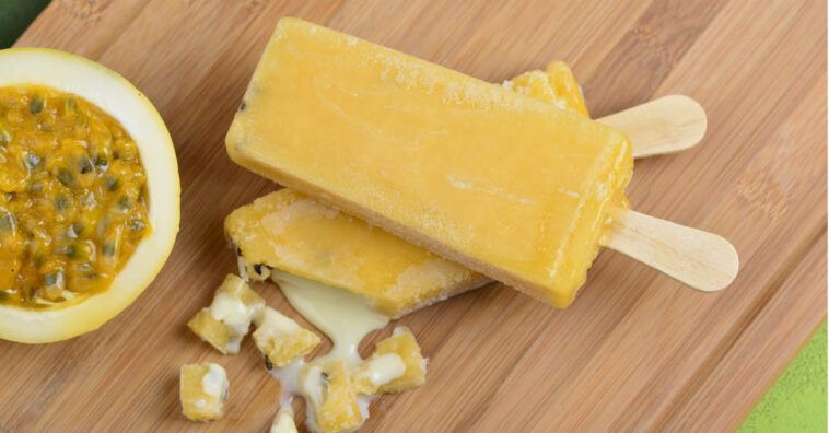 picole de maracujá com leite condensado