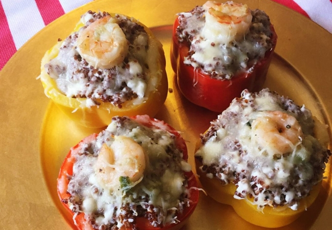 pimentão recheado com camarão