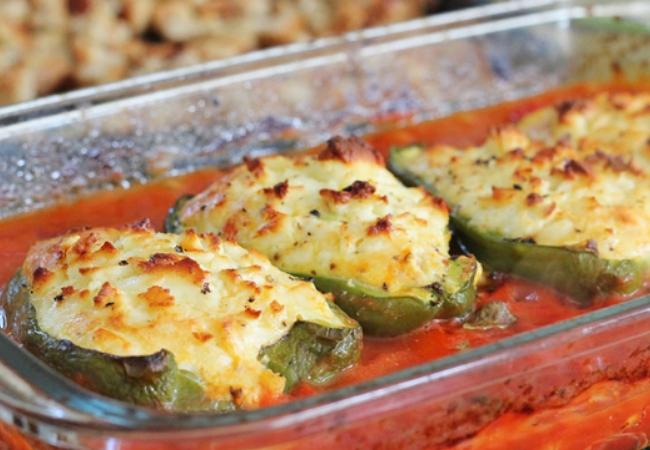 pimentão recheado com ricota