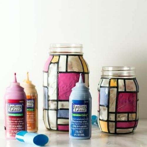 fazer pintura com cola colorida