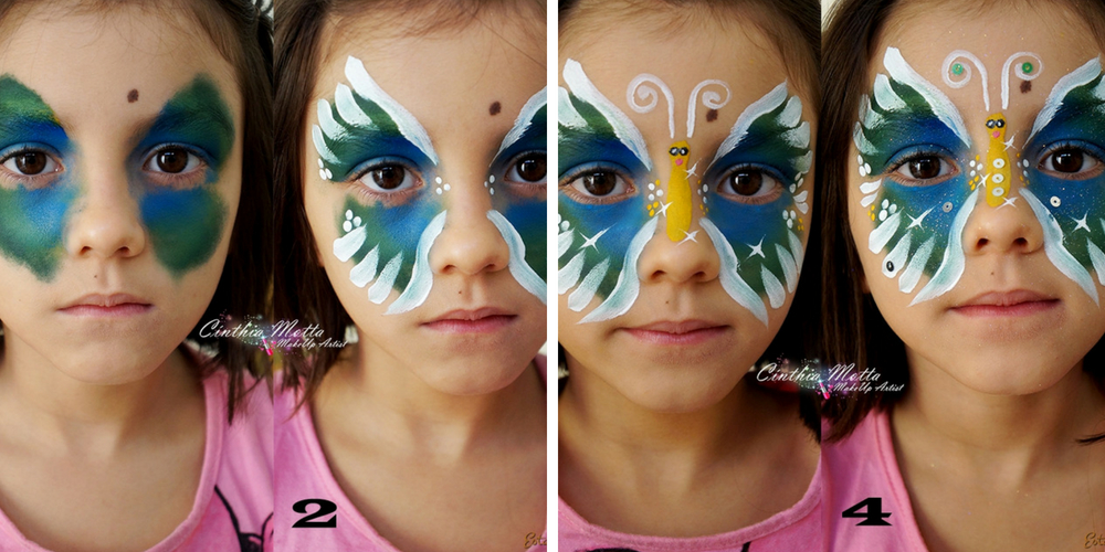 pintura facial para copa borboleta