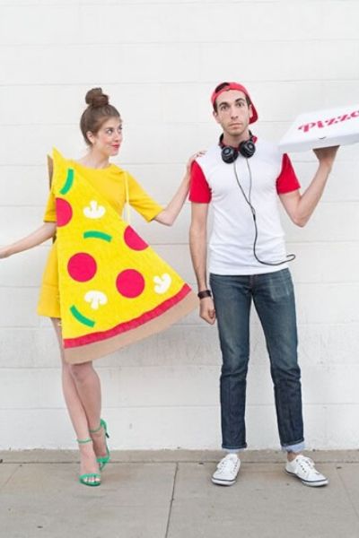 fantasia de carnaval para casal pizza e entregador