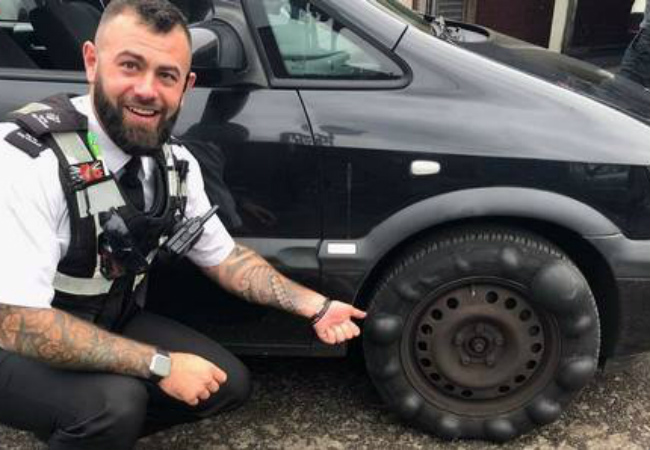 pneu com bolhas caso