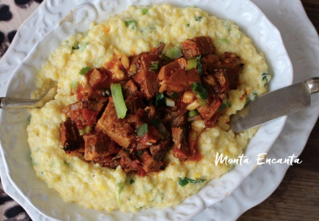 polenta cremosa de flocão