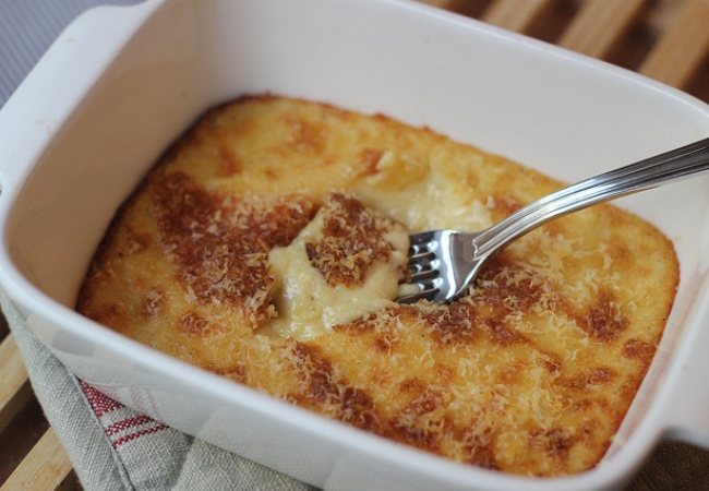 receita polenta cremosa gratinada