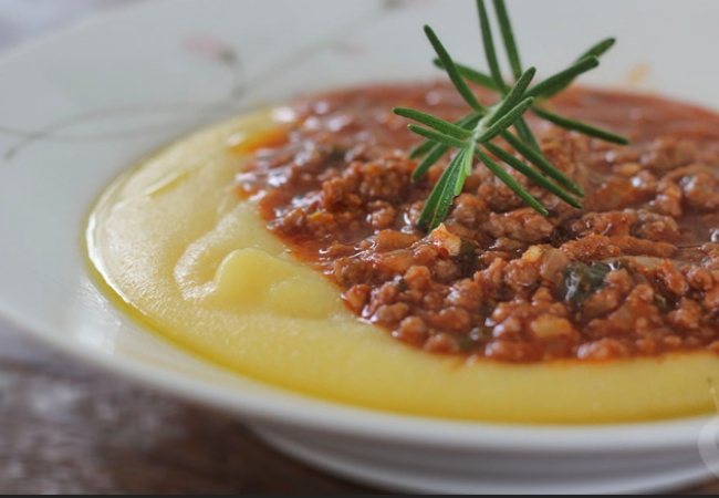 polenta cremosa na pressão