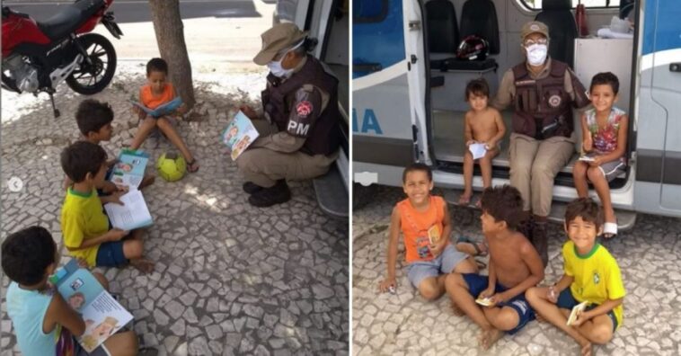 policial faz roda de leitura na bahia