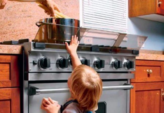 cozinha segura protetor de fogão