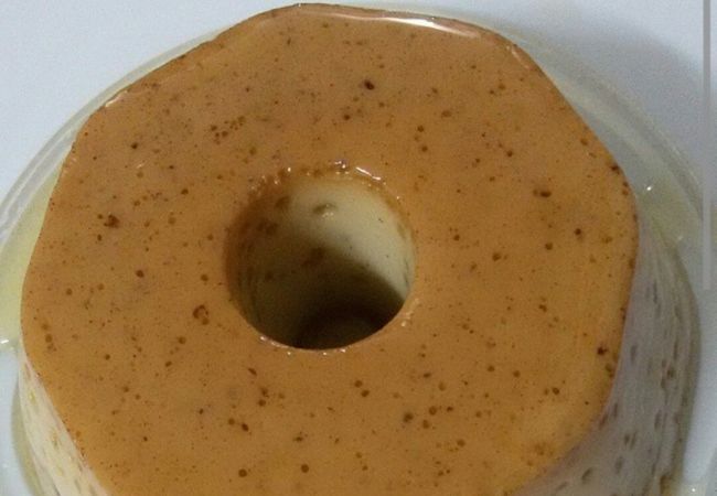 pudim de paçoca com chocolate