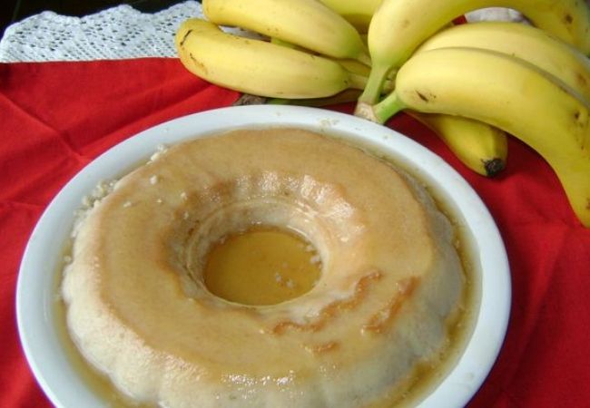 receita de pudim de banana