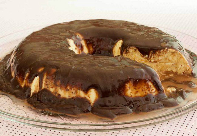 pudim de pão com leite condensado